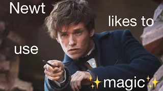 Newt Scamander using spells and making potions for 4 mins and 22 seconds straight