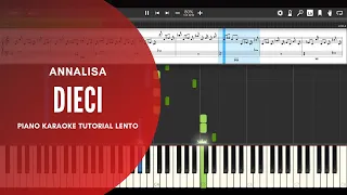 Annalisa - Dieci (piano karaoke tutorial, spartito)