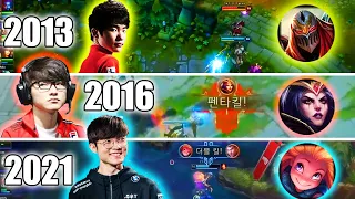 LA MEJOR JUGADA DE FAKER DE CADA AÑO - League Of Legends