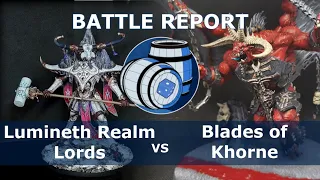 Blades of Khorne Vs. Lumineth Realm Lords Age of Sigmar 2000pt battle report