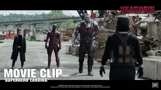 Deadpool ['Superhero Landing' Movie Clip in HD (1080p)]