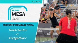 2023 APP Mesa Open Women's Doubles Final | Parris Todd & Simone Jardim v Megan Fudge & Susannah Barr