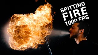 FIRE Breathing in Slow Motion - 1000 Frames Per Second 4K