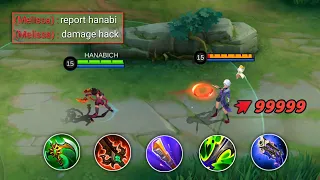 HANABI ABNORMAL DAMAGE! MUST TRY 🔥 (DAMAGE HACK) | HANABI BEST BUILD 2023 | MOBILE LEGENDS