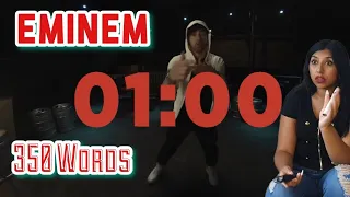 EMINEM |350 WORDS IN 1 MINUTE (REACTION)