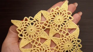 Простой АЖУРНЫЙ КВАДРАТНЫЙ МОТИВ вязание крючком мастер-класс How to Crochet for Beginners