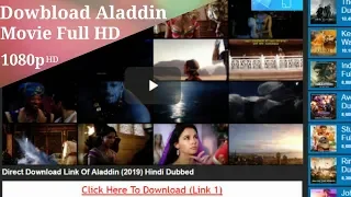 How To Download Aladdin Full HD Movie In Hindi
