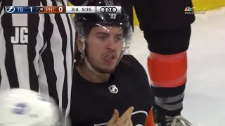 Travis Konecny Chips a Tooth After High Stick