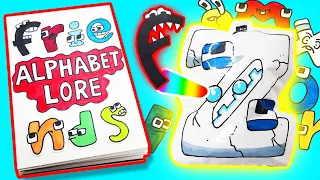 베이비 알파벳로어 10가지 게임책 과거편 만들기🧭 (+ Z 종이스퀴시)  DIY Past AlphabetLore 10 game book