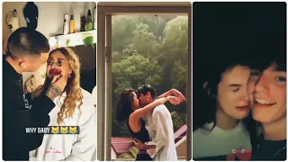 Love 🔥 Romantic lips 💋Neck kiss gf bf 👩‍❤️‍👨 kissing status 🤗 Hugging couple goals ❤️