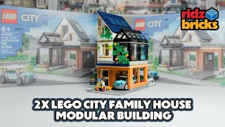 2X LEGO City Family House $100 Modular Building MOC - Modern Family Townhouse Custom Building