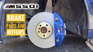 HOW TO CHANGE FRONT BRAKE PADS AND ROTORS | 2018 BMW M550I