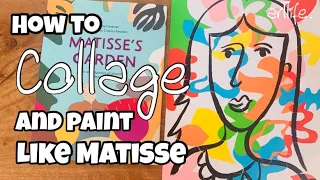 ART VIDEO: How to collage and paint like Henri MATISSE with Kerri Bevis #art​ #artteacher #matisse