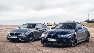 F82 vs G82 BMW M4 Competition Old vs New | Drag Race & Track Battle | 4K