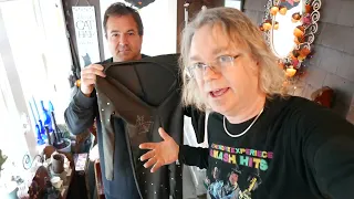 A look at Ace Frehley's original Love Gun costume jumpsuit owned by my friend......with Bill Baker