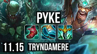 PYKE vs TRYNDAMERE (MID) | 18/1/4, Legendary, 400+ games | BR Diamond | v11.15