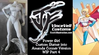 Power Girl Custom Statue into Amanda Conner Version WIP Part 4