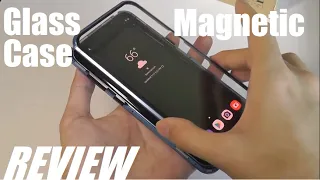 REVIEW: Magnetic Adsorption Glass Phone Case + Smart Notification Folio Window Case (Samsung)