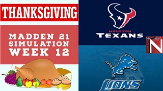 Madden 21 PS5 - Week 12 - Houston Texans vs Detroit Lions - Simulation Nation - Full Game