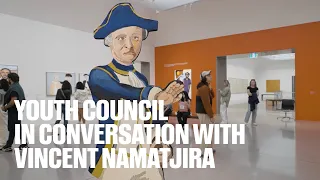 Vincent Namatjira in conversation with the National Gallery Youth Council