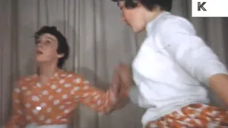 1950s UK Teenagers Rock n Roll Dancing, 16mm Colour Home Movies