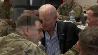 President Biden in Poland salutes US troops, will meet Ukrainians