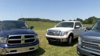 2013 Ram 1500 vs Ford F-150 vs Chevy Silverado 0-60 MPH Mashup Test & Review