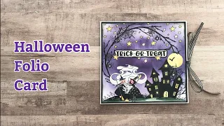 Halloween 6x6 Trifold folio/card & Tutorial | CCC DT project | CCC Bewitching Hour Collecton