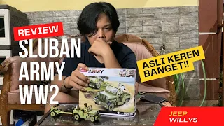SLUBAN ARMY WW2 JEEP WILLYS M38-B0853 (REVIEW BAHASA INDONESIA)