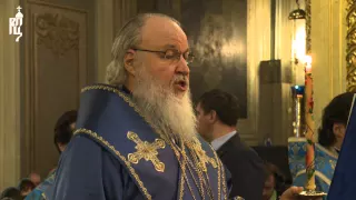 Патриарх Кирилл совершил утреню с чтением Акафиста Пресвятой Богородице