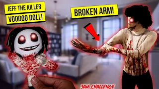 **INSANE** DO NOT ORDER THE DARK WEB JEFF THE KILLER VOODOO DOLL AT 3AM! (WE BROKE HIS ARM!!)