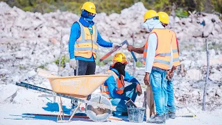 Construcción de la planta de tratamiento de aguas residuales