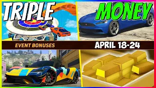 GTA 5 ONLINE: WEEKLY UPDATE APRIL 2024 (TRIPLE MONEY, FREE VEHICLES, BONUS MONEY, AND MORE.)