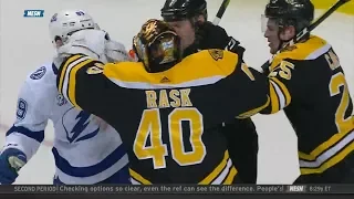 Tuukka Rask goes after Cory Conacher 3/29/18