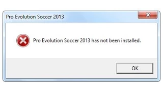 Fix Pro Evolution Soccer 2013 has not been installed حل لمشكلة