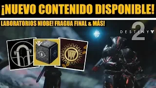 Destiny 2 - Laboratorios Niobe & Fragua Final! Reinicio Semanal! Ascendente! Ocaso! Eververso & más!