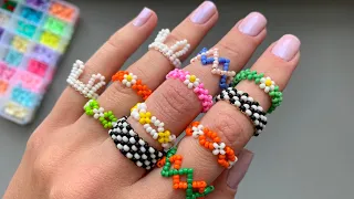 How to make beaded RINGS 5 ideas