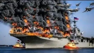 Today!  Iran's largest aircraft carrier carrying 200 jets for the Houthis was destroyed by the US in