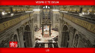 Vespri e Te Deum 31 dicembre 2022 Papa Francesco LIS