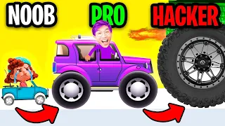 NOOB vs PRO vs HACKER In WHEEL SCALE!? (ALL LEVELS!)