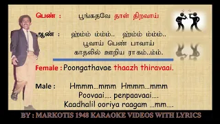 Poongathavae Thal Thiravai/Nizhalgal/Markotis 1948 Karaoke V