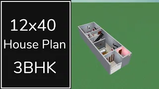 12x40 House Plan || 480 Sqft Makan Ka Naksha || 12x40 Home Design || Tiny Small House