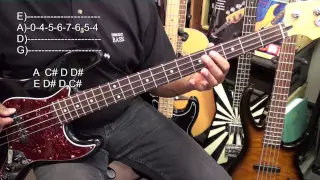 12 Bar Blues In A Major EASY Bass Guitar Lesson  @ericblackmonmusicbass9175