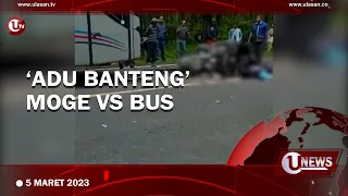 TEROBOS MARKA JALAN, MOGE TABRAK BUS PENUMPANG  | U-NEWS