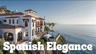 Spanish Elegance Unveiled: Coastal Villa Designs with Vibrant Accents