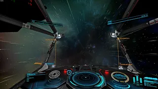 Elite Dangerous Прыжок к неоткрытой черной дыре.