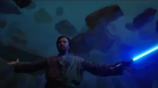 obi-wan throws some rocks