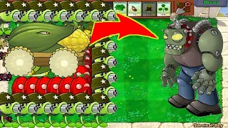 99 Gatling Pea Cob Cannon vs 999 Gargantuar Zomboss Epic Hack PvZ