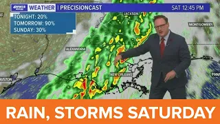 New Orleans Weather: Stormy start to Saturday