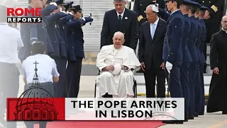 Pope Francis arrives in Lisbon for World Youth Day